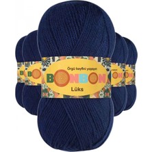 Pileli Store 5 Adet Lüks Patik Ipi Yünü Lacivert 98244 - Bonbon Mudanis