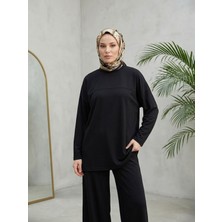 Miostil Roba Detay Pantolonlu Takım-Siyah