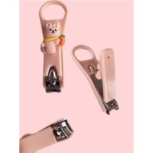 Pembe Tavşan Figürlü Kawaii Tırnak Makası TIRNAKMAKASI004