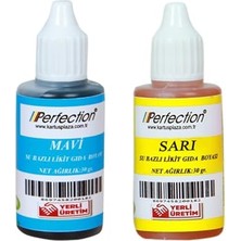 Chef 2'li Sıvı Su Bazlı Likit Gıda Boyası Sarı Lacivert 2 x 30 G.
