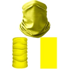 Multifunctional One Colour Yellow Seamless Knitting Uv+ Neckerwear Face Mask Headband Bandana Do Rag Hairband