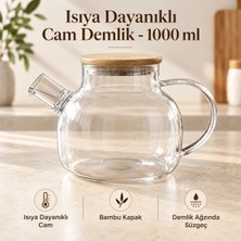 PratikBir Isıya Dayanıklı Cam Demlik - 1000 ml