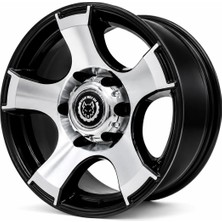 Black Wolf 366 16X8.0 6X139.7 Et+25 Black Polished
