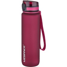 Uzspace Büyük Boy 28 cm 1000 ml 1 Litre Su Matarası 14 Renk Fiftyfifty Softtouch Kırmızı