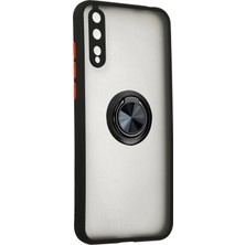 Uryport Huawei P40 Lite E Montreal Yüzüklü Silikon Kapak - Siyah