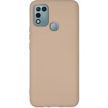 Uryport Infinix Hot 10 Play Kılıf Nano Içi Kadife Silikon - Pudra