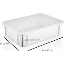 Gastroplast Küçük Boy 30X40X10 cm Ekmek; Pide, Pizza, Hamur Teknesi (Kapaklı)