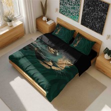 Luvis Store Shadow Leopard - Leopar Desenli Çift Kişilik Hibrit Nevresim Takımı - Çarşaflı