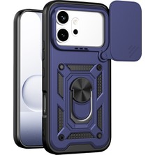 Uryport Huawei Honor 600 Pars Lens Yüzüklü Silikon - Lacivert