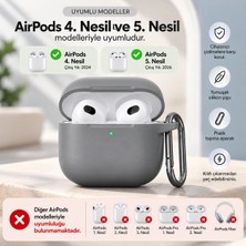 bbtech Apple Airpods 5.nesil ve 4.nesil Ile Uyumlu Esnek Silikon Koruyucu Kılıf + Askı Aparatı