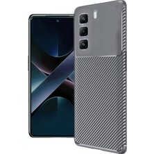 Uryport Infinix Hot 50 4g Kılıf Auto Focus Karbon Kapak - Gri