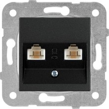 Novella/trenda Siyah Ikili Nümeris Cat3 Mekanizma ve Düğme/kapak, Vakumlu Paket