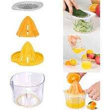 Rende, 4 Parça Rendeli Ölçekli Limon Portakal Narenciye Sıkacağı Hazneli
