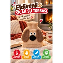 Toyfest Kahverengi Gromit Figürlü Eldivenli Sıcak Su Torbası – Peluş Kılıflı, Karın El Isıtıcı