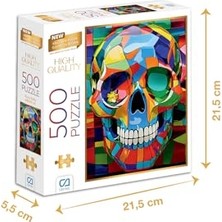 Renkli Kuru Kafa 500 Parça Puzzle, 2,2 mm Kalınlık, 48X33 Cm, Profesyonel Hobi Yapbozu