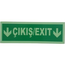 Çıkış Exit Yönlendirme Levhası, Aşağı Yön, Pvc, Kolay Montaj