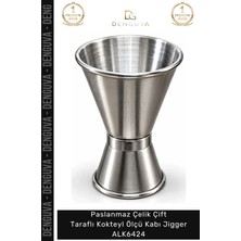 Denguva #jigger Bar Ekipmanı Barmen Paslanmaz Çelik Çift Taraflı Kokteyl Ölçü Kabı Jigger ALK6424