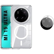 Xiaomi 15 Ultra Için Şeffaf Sert Mika Magsafe Kılıf ve Nano Esnek Kamera Koruyucu