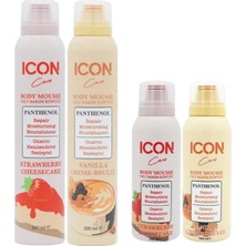 Cilt Bakım Köpüğü Strawberry & Cheesecake 100 ml +200 ml - Vanilla Creme-Brulee 200 ML+100