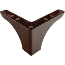 Peramics Hemenbak Bellona Mimoza Ayak Ceviz 10 cm 10'lu Dayanıklı ve Ergonomik Masa Ayağı