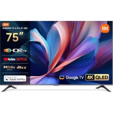 Tv A Pro 75 2026 75 Inç 189 cm 4K UHD QLED Google Tv Dolby Vision Hdr Smart Tv Siyah