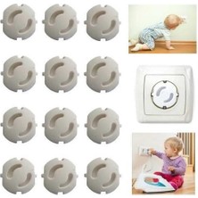 12 Adet Priz Kapağı, Bebek Güvenlik Ürünü, Priz Kapatıcı, %100 Emniyetli Çocuk Koruyucu Priz Kilidi