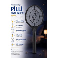 Store Pilli Sinek Raketi Sivrisinek Karasinek Haşere Öldürücü Sineklik Haşere Aleti Z007