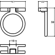 Altın Rengi Sallantılı Kulp, 50 mm