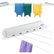 Bauwelt Qlüx 5 Ipli, 4.2 Metre Beyaz Çek As, Otomatik Çamaşır Askısı, Açılır Kapanır Çamaşır Kurutmalık
