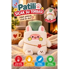 Toyfest Patili Beyaz Tavşan Peluş Sıcak Su Torbası – Regl & Karın Rahatlatıcı, Uzun Süre Isı