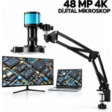 Multizone 48MP 4K Dijital Mikroskop Kamera 150X Elektronik Anakart Telefon Tamir Lehimleme HDMI USB
