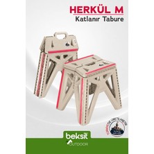 Beksit BEKSİT OUTDOOR Herkül M Katlanır Reflektörlü Tabure (Kum Beji)