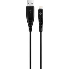 Usb-A - iPhone Lightning 2A Şarj Kablosu 300 cm Siyah 3DK37S