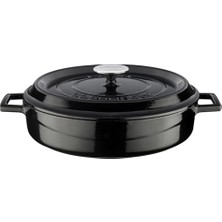 Tencere, Döküm Çok Amaçlı Yayvan . Trendy Serisi Çap(Ø)32 Cm. Siyah