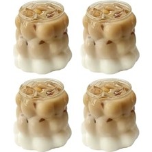 Bardak; Şeffaf Kabarcıklı Cam 7 Cm, Kalın Cam Mini Su, Kahve, Kola ve Meşrubat Bardağı, 4'lü Set, Dayanıklı, Modern, Ergonomik Tasarım, Kahve Yanı Üzüm Bardak.