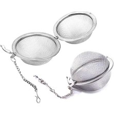 Metal Top Çay Süzgeci; Topuz Çay Filtresi, Bitki ve Yeşil Çay Için Paslanmaz Süzgeç, Bardağa Asılabilir Topuz Çay Süzgeci