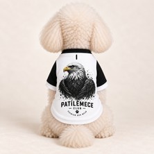 Patilemece Siyah Beyaz Baskılı Kedi Köpek T Shirt