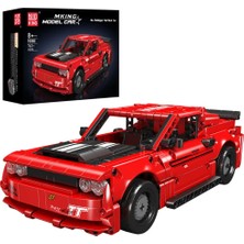 15080-S Challenger 763 Parça 1:16 Pull Back Muscle Car Yapı Blok Seti