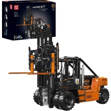 17044 Heavy Duty Forklift Turuncu 4.579 Parça 1:6 Rc Forklift Yapı Blok Seti