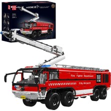 19004 Airport Rescue 6.653 Parça Rc Pnömatik Havalimanı Itfaiye Aracı Yapı Blok Seti