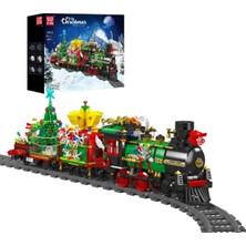 12012 Christmas Train 1.457 Parça Rc Işıklı Müzikli Yılbaşı Treni Yapı Blok Seti