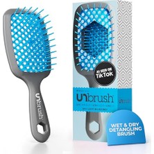 Unbrush Islak ve Kuru Havalandırmalı Saç Fırçası, Açık Mavi/gri
