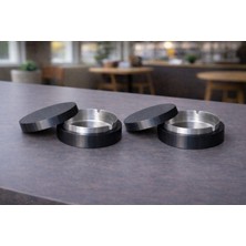 Nebron 2’li Çelik Kül Tablası Set, Şık Tasarım Masa Üstü Küllük, Paslanmaz Çelik Iç Hazne 10X3 Cm. Siyah-Kahve