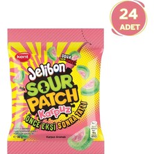 Kent Jelibon Sour Patch Kids Karpuz Aromalı Şekerleme 80g - 24 Adet