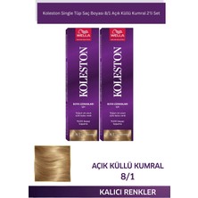Wella Koleston Single Tüp Saç Boyası 8/1 Açık Küllü Kumral 2'li Set