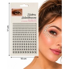 Airbrush Tattoo Elmas Model Yapışkanlı Yüz Taşı Face Gems Taşlı Yüz ve Vücut Süsü