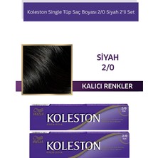 Wella Koleston Single Tüp Saç Boyası 2/0 Siyah 2'li Set
