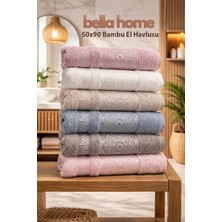 Bella Home 50X90 cm 6’lı Bamboo El Havlusu | Yumuşak, Emici ve Uzun Ömürlü | Konforlu & Şık