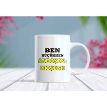 Berilden Store Ben Küçükken Sarışınmışım Yazılı Komik Kupa Bardak
