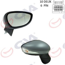 GVA Myceshop Diş Dikiz Aynasi Sol Fiesta 12 Elektrikli Isitmali Sinyalli Astarli Asferik 6 Fiş VM-6326EHPAL